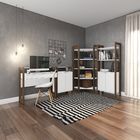 Estante De Canto Az1020 Com 5 Prateleiras - Branco/nogal