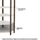 Estante De Canto Az1020 Com 5 Prateleiras - Branco/nogal
