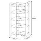 Estante De Canto Az1020 Com 5 Prateleiras - Branco/nogal