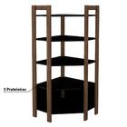 Estante De Canto Az1020 Com 5 Prateleiras - Preto/nogal