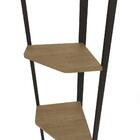 Estante De Canto Industrial Com 4 Nichos - Freijó/preto