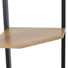 Estante de Canto MDP Preto Fosco e Freijó com 5 Prateleiras 2,02mx72x33cm Kappesberg