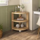 Estante De Canto Multifuncional Com 3 Prateleiras Wind Olmo