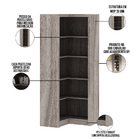 Estante De Canto Para Escritório Home Office 4 Prateleiras Br