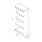 Estante De Escritório New City 2 Pt Cinza E Preta 68 Cm