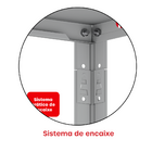 Estante De Estrutura Metálica Com 5 Prateleiras 175cm(a)92acm