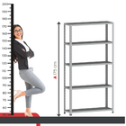 Estante De Estrutura Metálica Com 5 Prateleiras 175cm(a)92acm