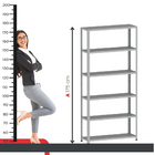 Estante De Estrutura Metálica Com 6 Prateleiras 175cm(a)92acm