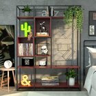 Estante De Ferro Com Madeira Estante Book - Coleção Aquarela