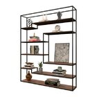 Estante De Ferro Com Madeira Estante Left - Cinza - 2,00x0,40