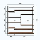 Estante De Ferro Com Madeira Estante Left - Coleção Aquarela