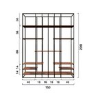 Estante De Ferro Com Madeira Estante Library - Coleção Aquare