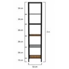 Estante De Ferro Com Madeira Estante Trend - Coleção Aquarela