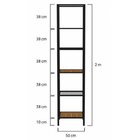 Estante De Ferro Com Madeira Estante Trend - Coleção Aquarela