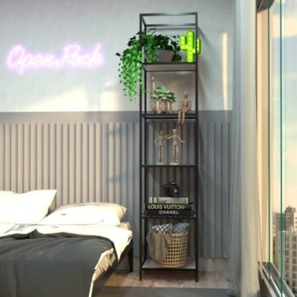 Estante De Ferro Com Madeira Estante Trend - Coleção Aquarela