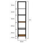 Estante De Ferro Com Madeira Trend - Cumaru - 0,50x0,40x2,00m