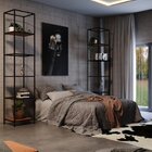 Estante De Ferro Com Madeira Trend - Cumaru - 0,50x0,40x2,50m