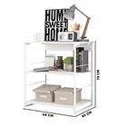 Estante De Ferro Industrial 3 Prateleiras Branco Giba Shop Jm