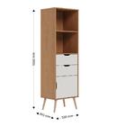 Estante de Livro Lisboa M-105 com 1 Porta 2 Gavetas M-105 Fre