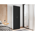 Estante De Livro Madeira Sala Branco E Porta Grande Preto