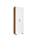 Estante De Livro Madeira Sala Freijó E Porta Grande Branco