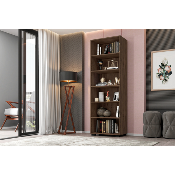 Estante De Livro Para Sala Quarto Livreiro Madeira Avelã