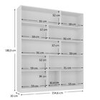 Estante De Livros 100% Mdf 5 Portas 8 Nichos Versatile Branco