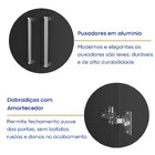 Estante De Livros 4 Portas 5 Prateleiras  Preto