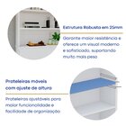 Estante De Livros 9 Portas E Portas Superiores Vidro Fumê Bra