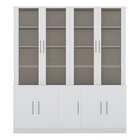 Estante De Livros 9 Portas E Portas Superiores Vidro Fumê Bra