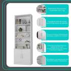 Estante De Livros Grand Reggia 2 Portas 4 Prateleiras Branco