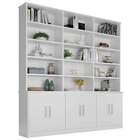 Estante De Livros Grand Reggia 6 Portas 15 Prateleiras Branco