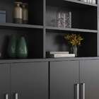 Estante De Livros Grand Reggia 6 Portas 15 Prateleiras Preto