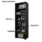 Estante De Livros Para Escritório Home Office Alf Preto Textu