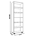 Estante De Livros Para Escritório Home Office Alf Preto Textu