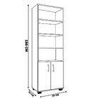 Estante De Livros Para Escritório Home Office Portas Pequenas