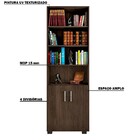 Estante De Livros Para Escritório Home Office Portas Pequenas