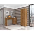 Estante De Livros Porta Grande Com Chave Escritório - Freijó