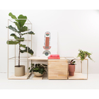 Estante De Madeira E Ferro Retro Pequeno Módulo Preto