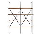 Estante De Madeira E Metalon Para Sala De Estar Classic - Cum