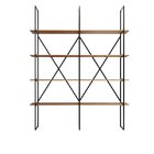 Estante De Madeira E Metalon Para Sala De Estar Classic - Cum