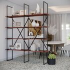 Estante De Madeira E Metalon Para Sala De Estar Classic - Ste