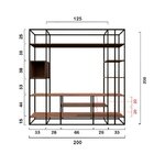 Estante De Madeira E Metalon Para Sala De Estar Gold - Castan