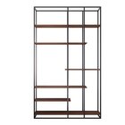 Estante De Madeira E Metalon Para Sala De Estar Oasis - Casta