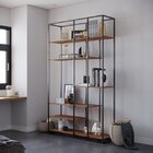 Estante De Madeira E Metalon Para Sala De Estar Oasis - Cumar