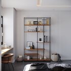 Estante De Madeira E Metalon Para Sala De Estar Oasis - Cumar