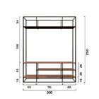 Estante De Madeira E Metalon Para Sala De Estar Silver - Pret
