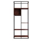 Estante De Madeira E Metalon Para Sala De Estar Space - Steel