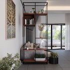 Estante De Madeira E Metalon Para Sala De Estar Space - Steel