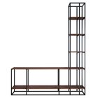 Estante De Madeira E Metalon Para Sala De Estar Waves - Casta